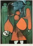 Pablo Picasso, Woman in Red in a Chair, chromolithography