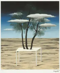 René Magritte, Trees on the Table, chromolithography