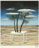 René Magritte, Trees on the Table, chromolithography