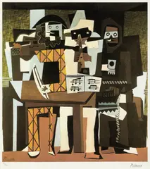 Pablo Picasso, Three Musicians, chromolithography