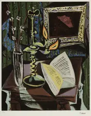 Pablo Picasso, Still Life with Candlestick, chromolithography