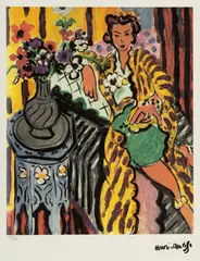 Henri Matisse, Odalisque with Yellow Robe, chromolithography