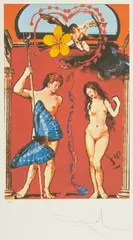 Adam and Eve (The Triumph of Love) by Salvador Dalí, chromolithography, sold Sep 2026