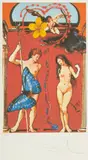 Salvador Dalí, Adam and Eve (The Triumph of Love), chromolithography