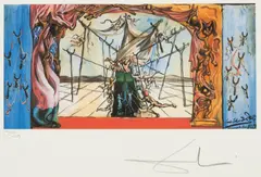 Scenography for the production "Romeo and Juliet" by Salvador Dalí, chromolithography, offered Sep 2026