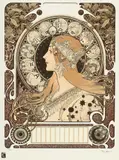 Alphonse Mucha, Zodiac, chromolithography
