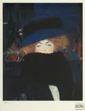 Gustav Klimt, Lady with Hat and Feather Boa, chromolithography