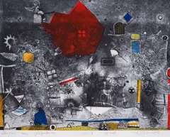 Ivan Dimov, The Yard of Oblivion, aquatint