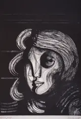 Georgi Daskalov, Portrait of a Girl, lithography