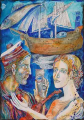 Stoimen Stoilov, Marine Themes, 2020, watercolor and ink on paper