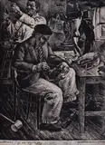 Veselin Staikov, Studio, 1936, wood carving