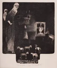 Ivan Dimov, Fairy Tale, 1975, etching