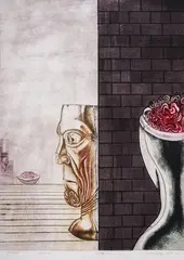 Lyuben Dimanov, The Wall, 1970, etching