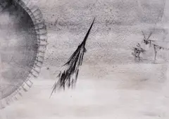 Vasil Ivanov, Space, charcoal on paper
