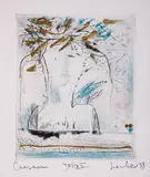 Georgi Lechev, Caesar, 1988, etching and gold leaf