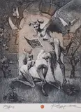 Robert Baramov, The Temptation, 2002, etching