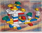 Atanas Vasilev, Children's Games, 2001, lithography