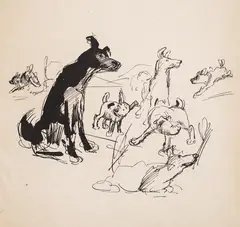 Ilia Beshkov, Friendship, ink on paper
