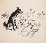 Ilia Beshkov, Friendship, ink on paper