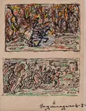 Naum Hadjimladenov, Fairy Tales, 1980, ink and pastel on paper