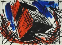 Senza titolo by Vinicio Berti, 1970, acrylic on paper, offered Jul 2013