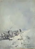 Ferruccio Rontini, Paesaggio innevato, 1938