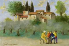 L'amico con la bici by Nino Tirinnanzi, 1994, offered Jul 2013