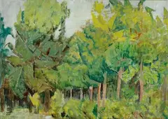 Villa romana by Fausto Pirandello, 1952, offered Jul 2013