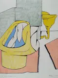 Valerio Adami, La stanza da bagno, 1967