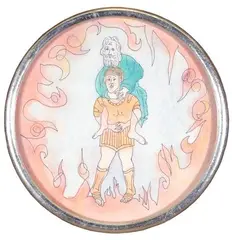 Enea e Anchise by Luigi Ontani, 1980, ink and watercolour on paper, offered Jul 2013