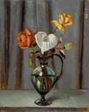 Calle e rose nel vaso by Valentino Ghiglia, offered Jul 2013