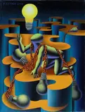 Mark Kostabi, The burden of genious, 2008