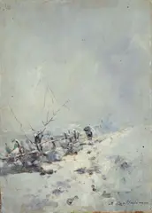 Paesaggio innevato by Ferruccio Rontini, 1938, offered Jul 2013