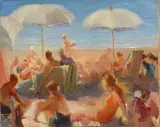 Gaetano Spinelli, Bagnanti sulla spiaggia