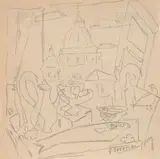 Gino Severini, Natura morta con cattedrale