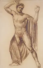 Enea by Achille Funi, 1930, Cartone preparatorio per l'affresco della VI Triennale di Arti Decorative e Industriali Moderne, offered May 2013