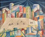 Giovanni Varvaro, Città+riflettori+motociclisti, 1928