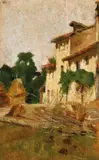 Silvestro Lega, Casa colonica con pagliaio (Cascinale)