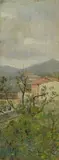 Raffaello Sorbi, Paesaggio con caseggiati