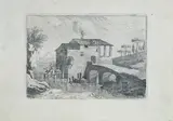 Pietro Giacomo Palmieri, Cascina sul fiume, sigla in basso a sinistra.