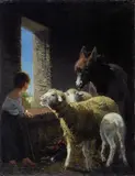 Giuseppe Palizzi, Pastorella nell'ovile
