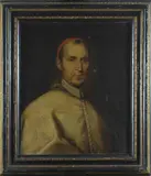 Pietro Nelli, Ritratto del Cardinal Giov. Antonio Guadagni, Antica cornice dipinta e dorata.