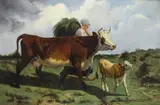 Giuseppe Palizzi, Contadina, mucca e vitellino