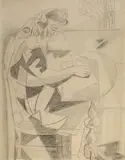 Gino Severini, Romana al tavolo, 1947