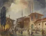 Carlo Bossoli, Veduta di Istanbul