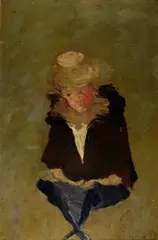 Dame au chapeau by Roger Edgar Gillet, 1973, offered Dec 2012