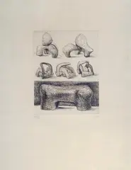 Project for Hill Sculpture by Henry Moore, 1969, Firna in basso a destra, offered Dec 2012