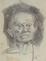 Domenico Gnoli, Ritratto virile