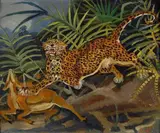 Antonio Ligabue, Leopardo con gazzella