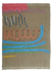 Rosso di sopra by Giorgio Griffa, 1997, offered Dec 2012